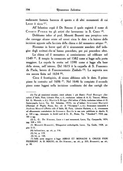 Rinascenza salentina organo della R. Deputazione di storia patria per le Puglie