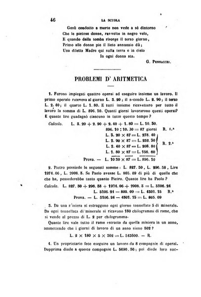 La scuola e la famiglia periodico settimanale d'istruzione ed educazione