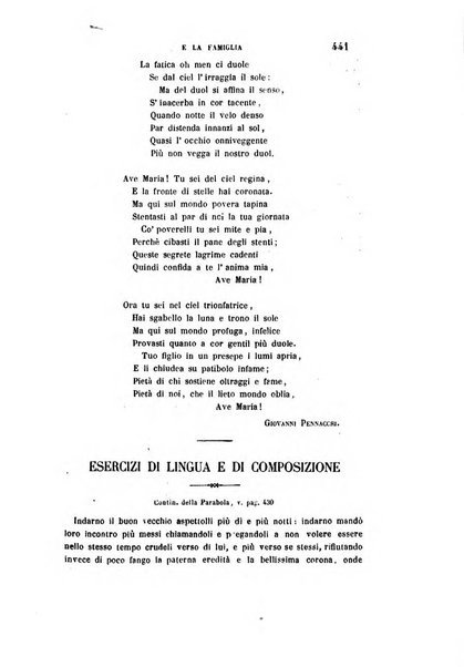 La scuola e la famiglia periodico settimanale d'istruzione ed educazione