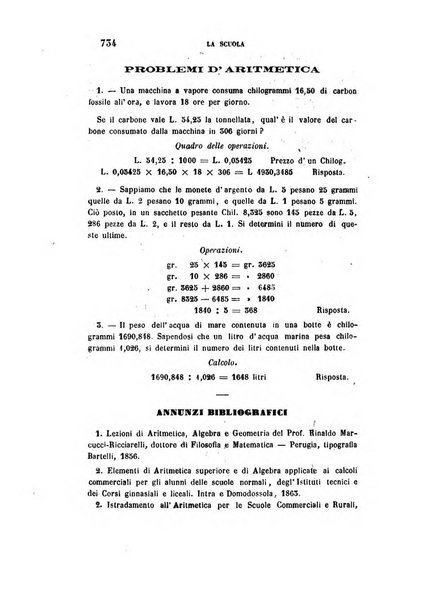 La scuola e la famiglia periodico settimanale d'istruzione ed educazione