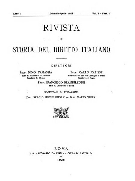 Rivista di storia del diritto italiano