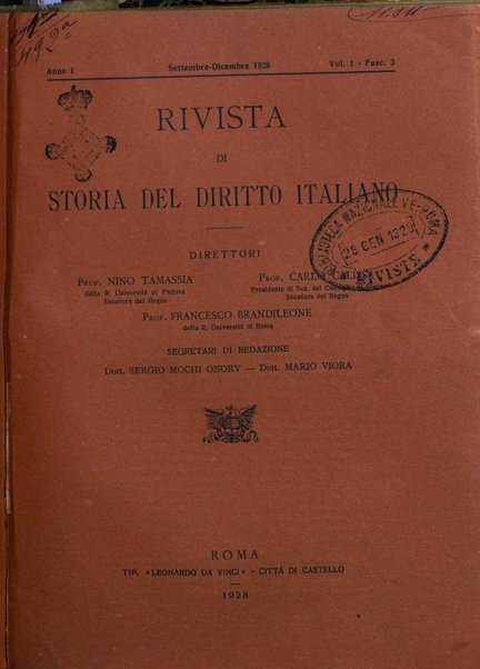 Rivista di storia del diritto italiano