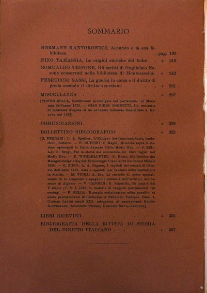 Rivista di storia del diritto italiano