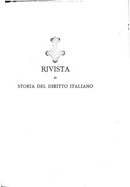 Rivista di storia del diritto italiano