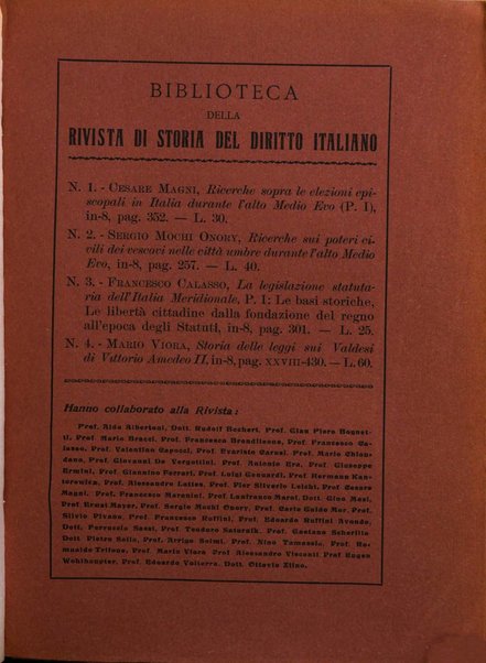 Rivista di storia del diritto italiano