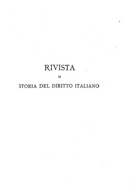 Rivista di storia del diritto italiano