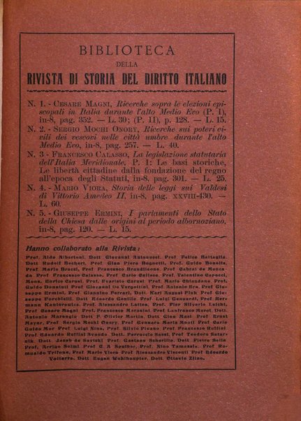 Rivista di storia del diritto italiano