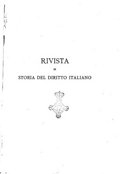 Rivista di storia del diritto italiano