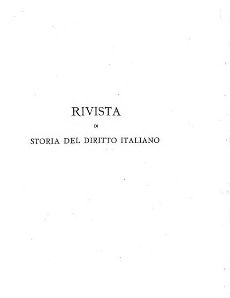 Rivista di storia del diritto italiano