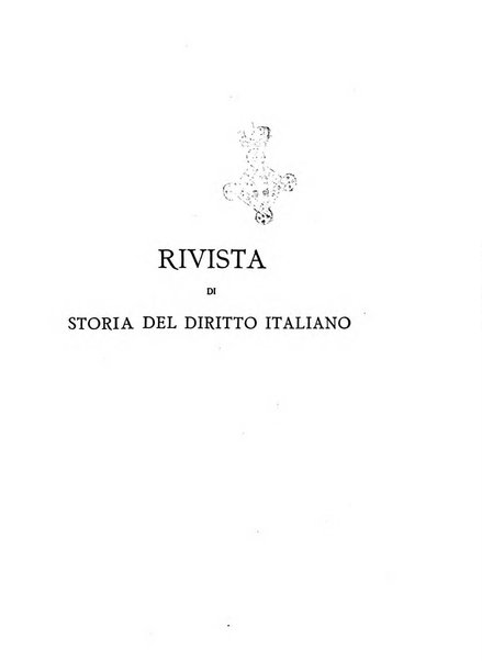 Rivista di storia del diritto italiano