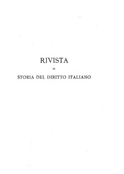 Rivista di storia del diritto italiano