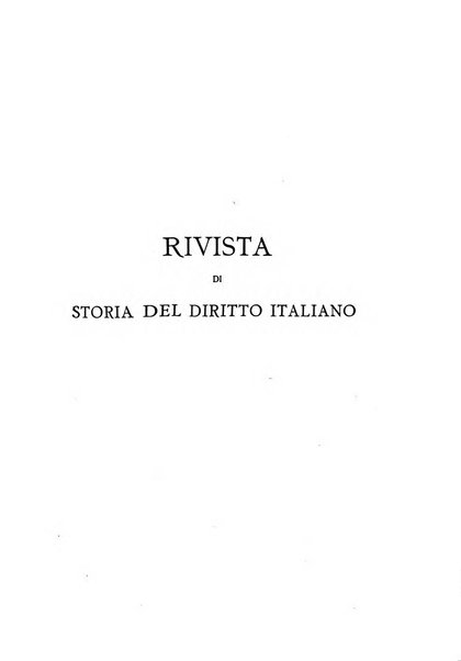 Rivista di storia del diritto italiano