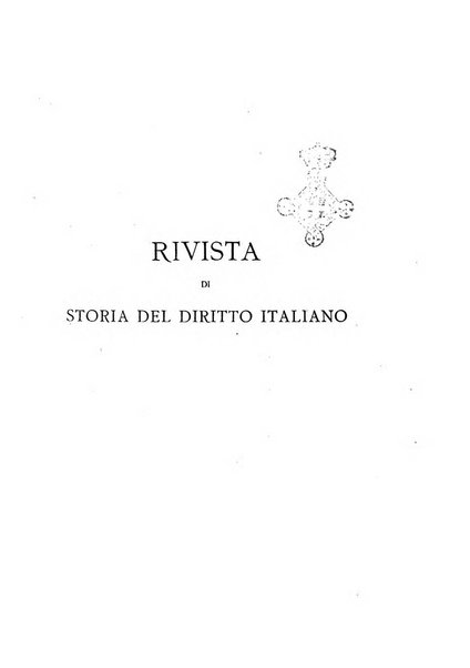 Rivista di storia del diritto italiano