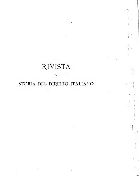 Rivista di storia del diritto italiano