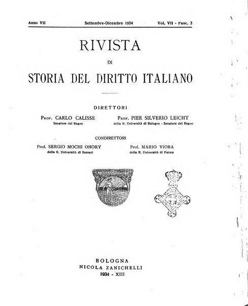 Rivista di storia del diritto italiano