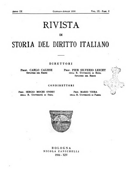 Rivista di storia del diritto italiano