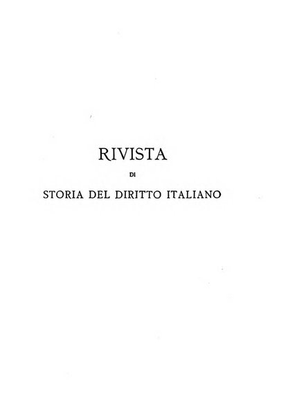 Rivista di storia del diritto italiano