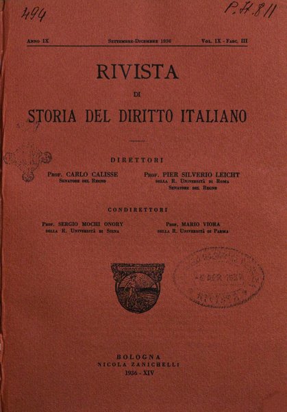 Rivista di storia del diritto italiano