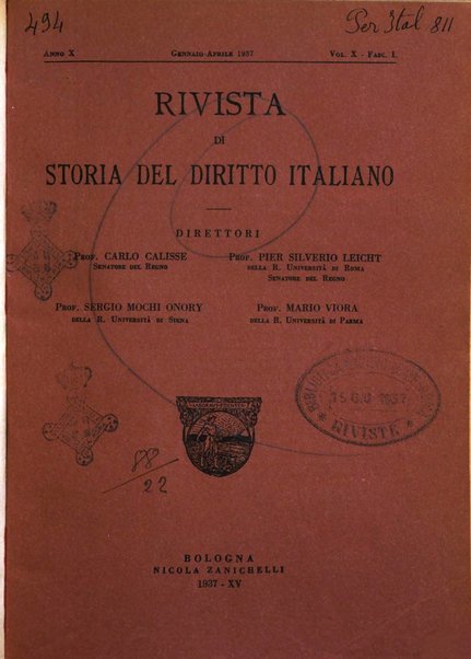 Rivista di storia del diritto italiano