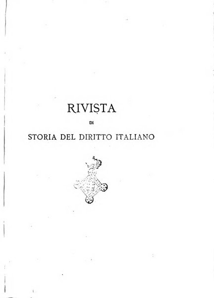 Rivista di storia del diritto italiano