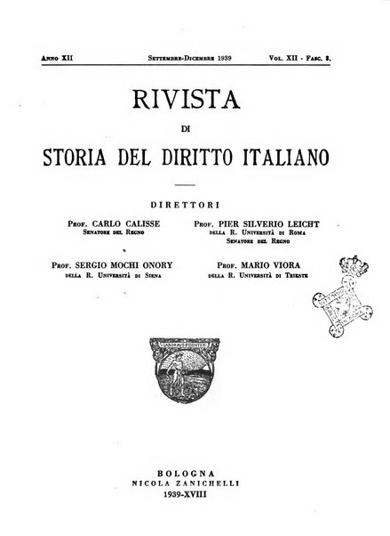 Rivista di storia del diritto italiano