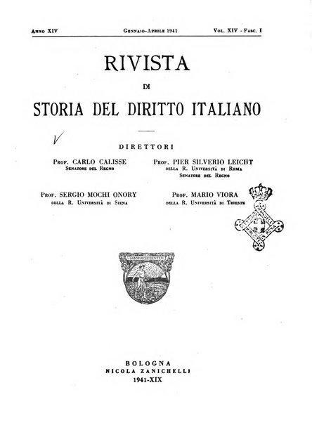 Rivista di storia del diritto italiano