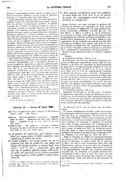 La giustizia penale rivista critica settimanale di giurisprudenza, dottrina e legislazione