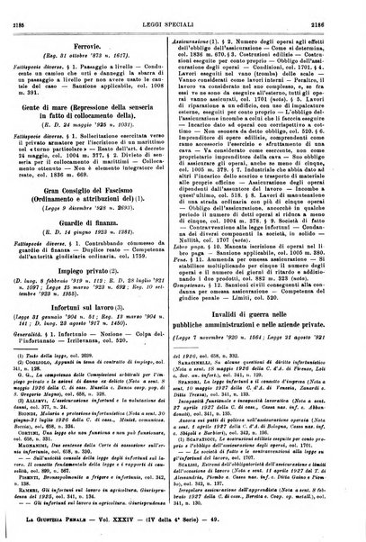 La giustizia penale rivista critica settimanale di giurisprudenza, dottrina e legislazione