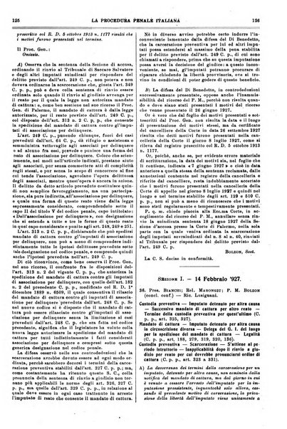 La giustizia penale rivista critica settimanale di giurisprudenza, dottrina e legislazione