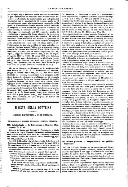La giustizia penale rivista critica settimanale di giurisprudenza, dottrina e legislazione