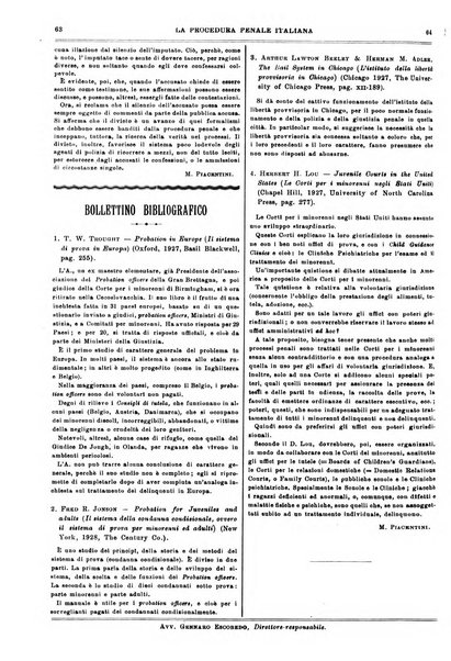 La giustizia penale rivista critica settimanale di giurisprudenza, dottrina e legislazione