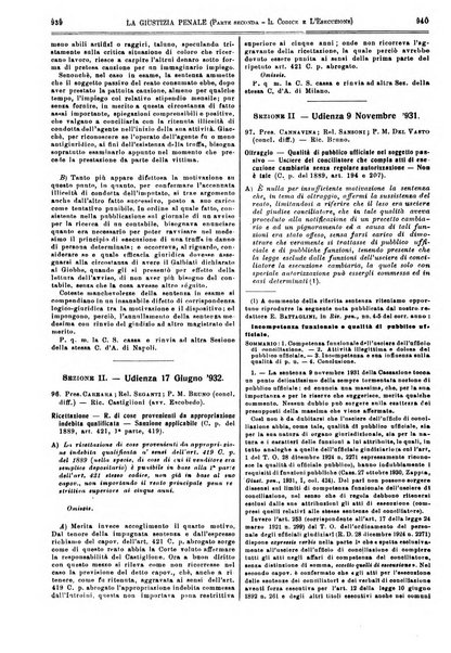 La giustizia penale rivista critica settimanale di giurisprudenza, dottrina e legislazione