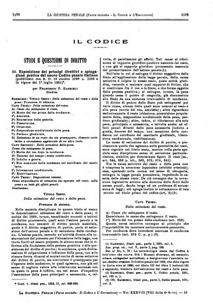 La giustizia penale rivista critica settimanale di giurisprudenza, dottrina e legislazione