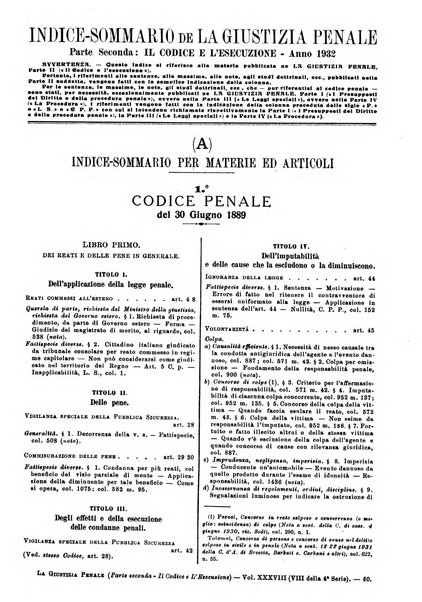 La giustizia penale rivista critica settimanale di giurisprudenza, dottrina e legislazione