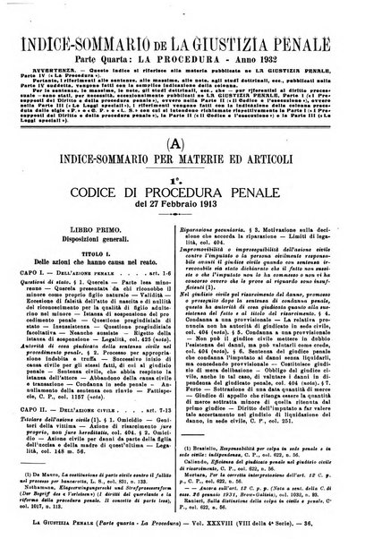 La giustizia penale rivista critica settimanale di giurisprudenza, dottrina e legislazione