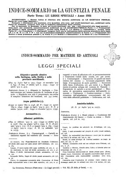 La giustizia penale rivista critica settimanale di giurisprudenza, dottrina e legislazione