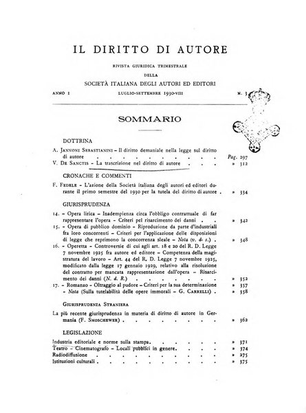 Il diritto di autore rivista giuridica trimestrale della Societa italiana degli autori ed editori