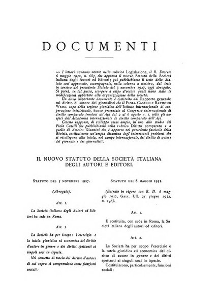 Il diritto di autore rivista giuridica trimestrale della Societa italiana degli autori ed editori