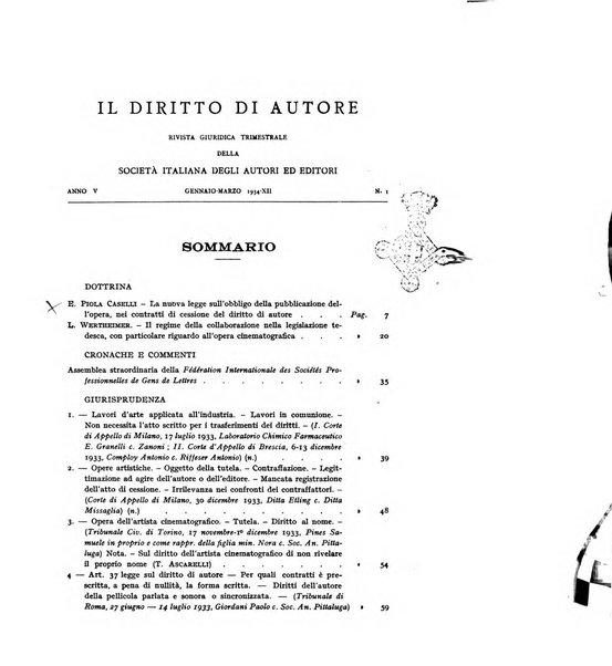 Il diritto di autore rivista giuridica trimestrale della Societa italiana degli autori ed editori