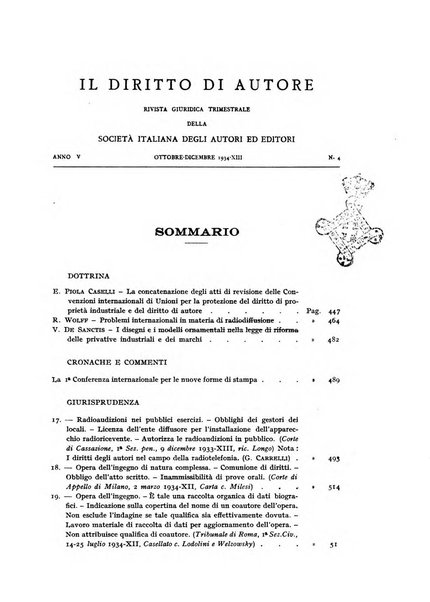 Il diritto di autore rivista giuridica trimestrale della Societa italiana degli autori ed editori