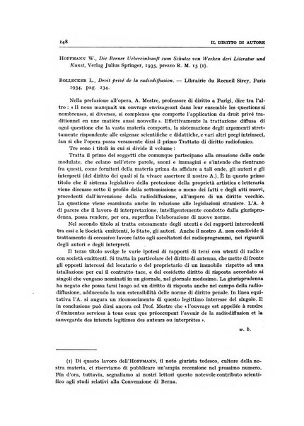 Il diritto di autore rivista giuridica trimestrale della Societa italiana degli autori ed editori