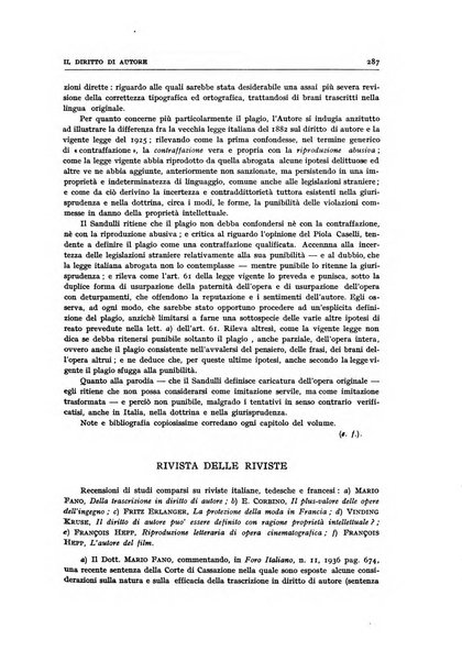 Il diritto di autore rivista giuridica trimestrale della Societa italiana degli autori ed editori