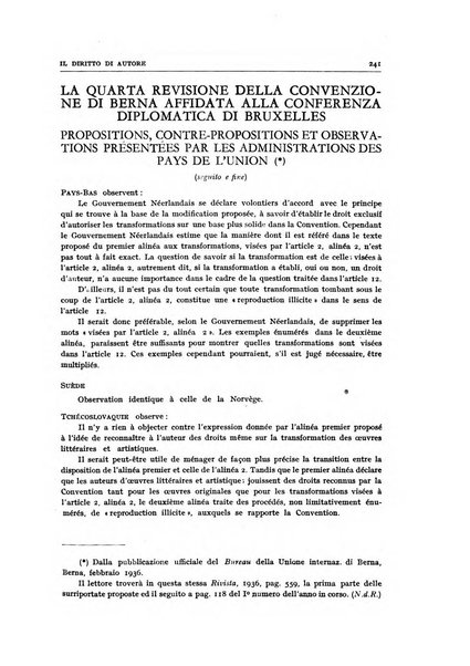 Il diritto di autore rivista giuridica trimestrale della Societa italiana degli autori ed editori