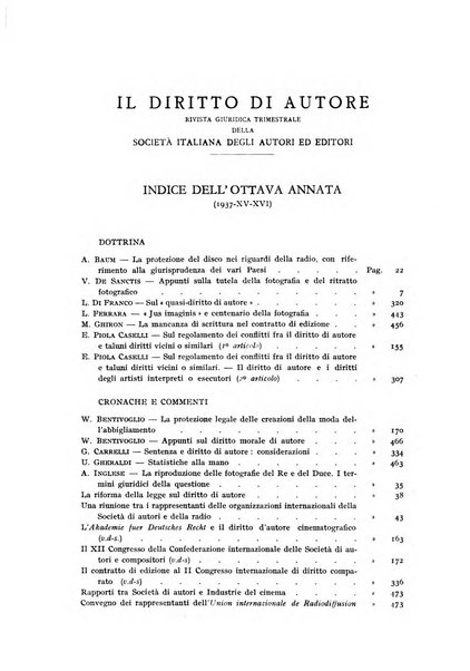 Il diritto di autore rivista giuridica trimestrale della Societa italiana degli autori ed editori