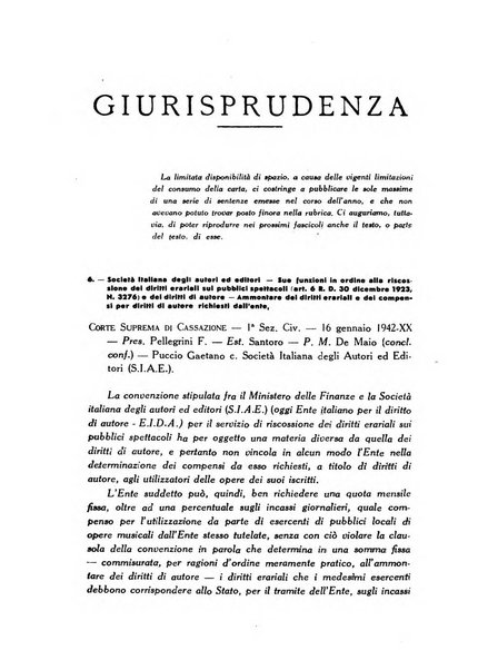 Il diritto di autore rivista giuridica trimestrale della Societa italiana degli autori ed editori