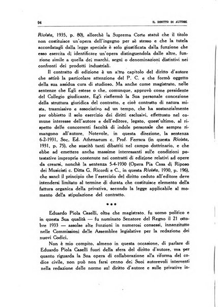 Il diritto di autore rivista giuridica trimestrale della Societa italiana degli autori ed editori