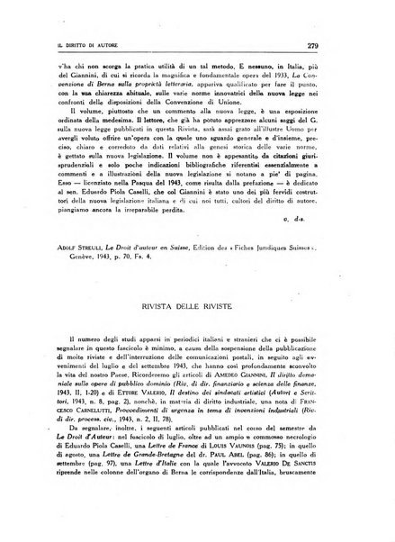 Il diritto di autore rivista giuridica trimestrale della Societa italiana degli autori ed editori