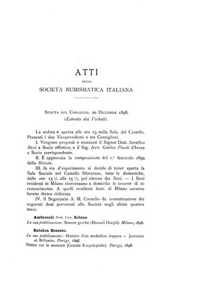 Rivista italiana di numismatica e scienze affini