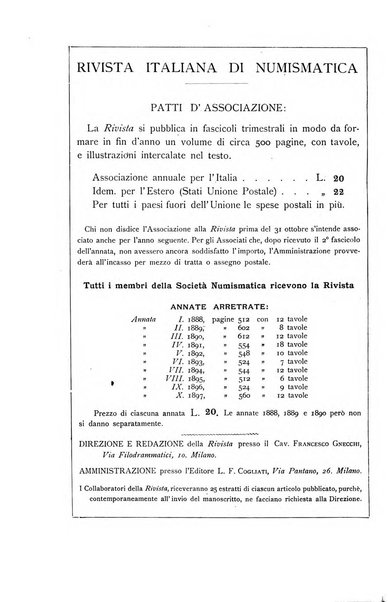 Rivista italiana di numismatica e scienze affini