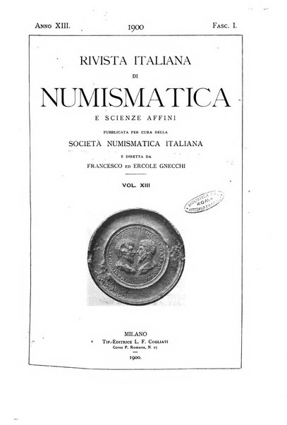 Rivista italiana di numismatica e scienze affini